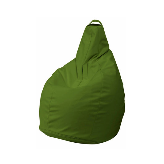 Pouf Aunter, Poltrona multiuso, Poltroncina sacco, Pouf poggiapiedi, Made in Italy, 90x90 h120 cm, Verde