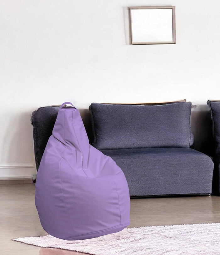 Pouf Aunter, Poltrona multiuso, Poltroncina sacco, Pouf poggiapiedi, Made in Italy, 90x90 h120 cm, Lilla