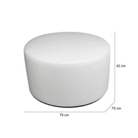 Pouf Anacapri, Poltrona multiuso, Poltroncina sacco, Pouf poggiapiedi, Made in Italy, 79x79 h42 cm, Bianco