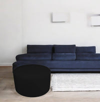Pouf Anacapri, Poltrona multiuso, Poltroncina sacco, Pouf poggiapiedi, Made in Italy, 79x79 h42 cm, Nero