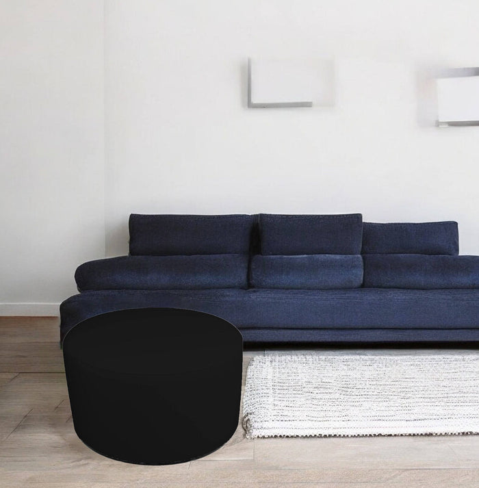 Pouf Anacapri, Poltrona multiuso, Poltroncina sacco, Pouf poggiapiedi, Made in Italy, 79x79 h42 cm, Nero
