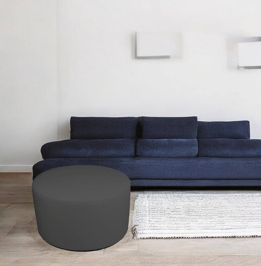 Pouf Anacapri, Poltrona multiuso, Poltroncina sacco, Pouf poggiapiedi, Made in Italy, 79x79 h42 cm, Grigio scuro
