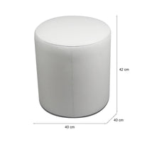 Pouf Lisboa, Poltrona multiuso, Poltroncina sacco, Pouf poggiapiedi, Made in Italy, 40x40 h42 cm, Bianco