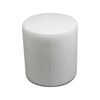 Pouf Lisboa, Poltrona multiuso, Poltroncina sacco, Pouf poggiapiedi, Made in Italy, 40x40 h42 cm, Bianco