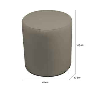 Pouf Lisboa, Poltrona multiuso, Poltroncina sacco, Pouf poggiapiedi, Made in Italy, 40x40 h42 cm, Tortora