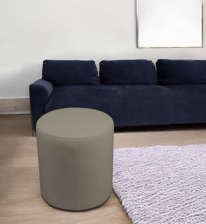 Pouf Lisboa, Poltrona multiuso, Poltroncina sacco, Pouf poggiapiedi, Made in Italy, 40x40 h42 cm, Tortora