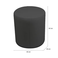 Pouf Lisboa, Poltrona multiuso, Poltroncina sacco, Pouf poggiapiedi, Made in Italy, 40x40 h42 cm, Grigio scuro