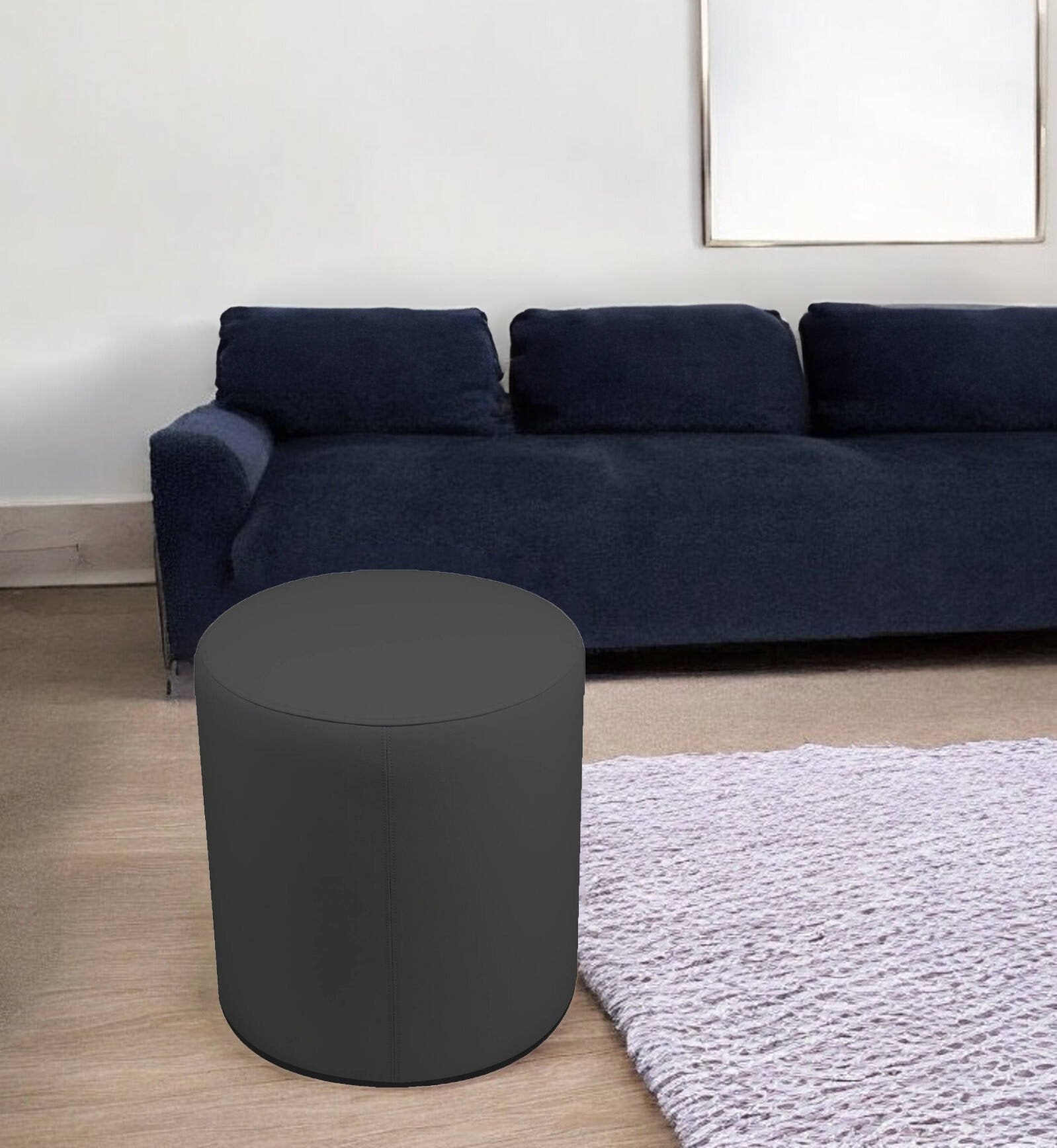Pouf Lisboa, Poltrona multiuso, Poltroncina sacco, Pouf poggiapiedi, Made in Italy, 40x40 h42 cm, Grigio scuro