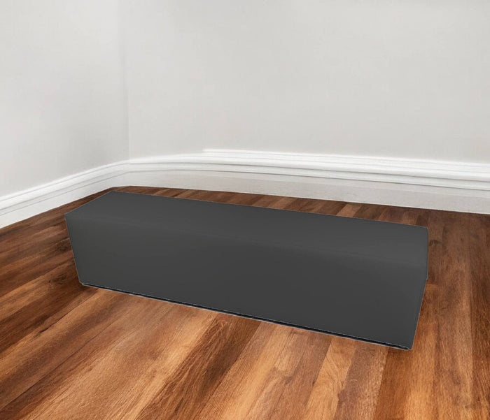 Pouf Apecchio, Poltrona multiuso, Poltroncina sacco, Pouf poggiapiedi, Made in Italy, 180x40 h42 cm, Grigio