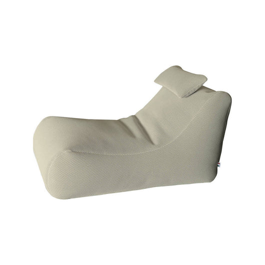 Pouf ??hck, Poltrona multiuso, Poltroncina sacco, Pouf poggiapiedi, Made in Italy, 70x120 h65 cm, Beige