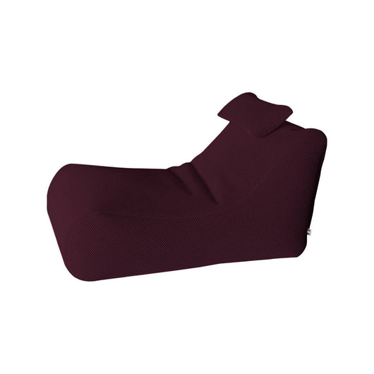 Pouf ??hck, Poltrona multiuso, Poltroncina sacco, Pouf poggiapiedi, Made in Italy, 70x120 h65 cm, Bordeaux