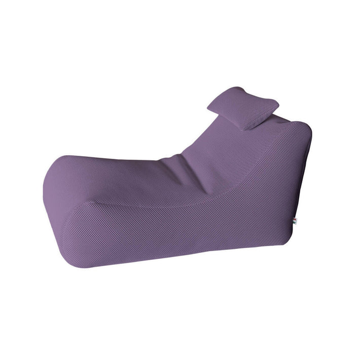 Pouf ??hck, Poltrona multiuso, Poltroncina sacco, Pouf poggiapiedi, Made in Italy, 70x120 h65 cm, Viola