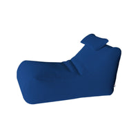 Pouf ??hck, Poltrona multiuso, Poltroncina sacco, Pouf poggiapiedi, Made in Italy, 70x120 h65 cm, Blu