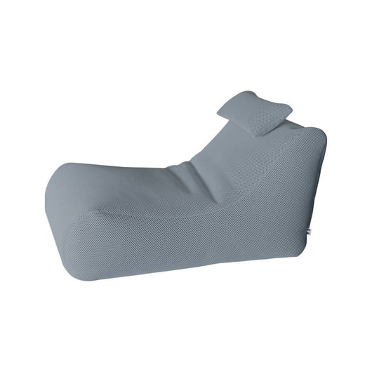 Pouf ??hck, Poltrona multiuso, Poltroncina sacco, Pouf poggiapiedi, Made in Italy, 70x120 h65 cm, Grigio chiaro