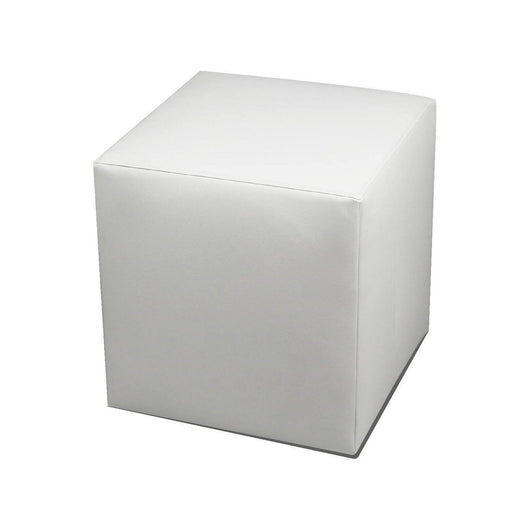 Pouf Accumoli, Poltrona multiuso, Poltroncina sacco, Pouf poggiapiedi, Made in Italy, 40x40 h42 cm, Bianco