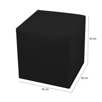 Pouf Accumoli, Poltrona multiuso, Poltroncina sacco, Pouf poggiapiedi, Made in Italy, 40x40 h42 cm, Nero