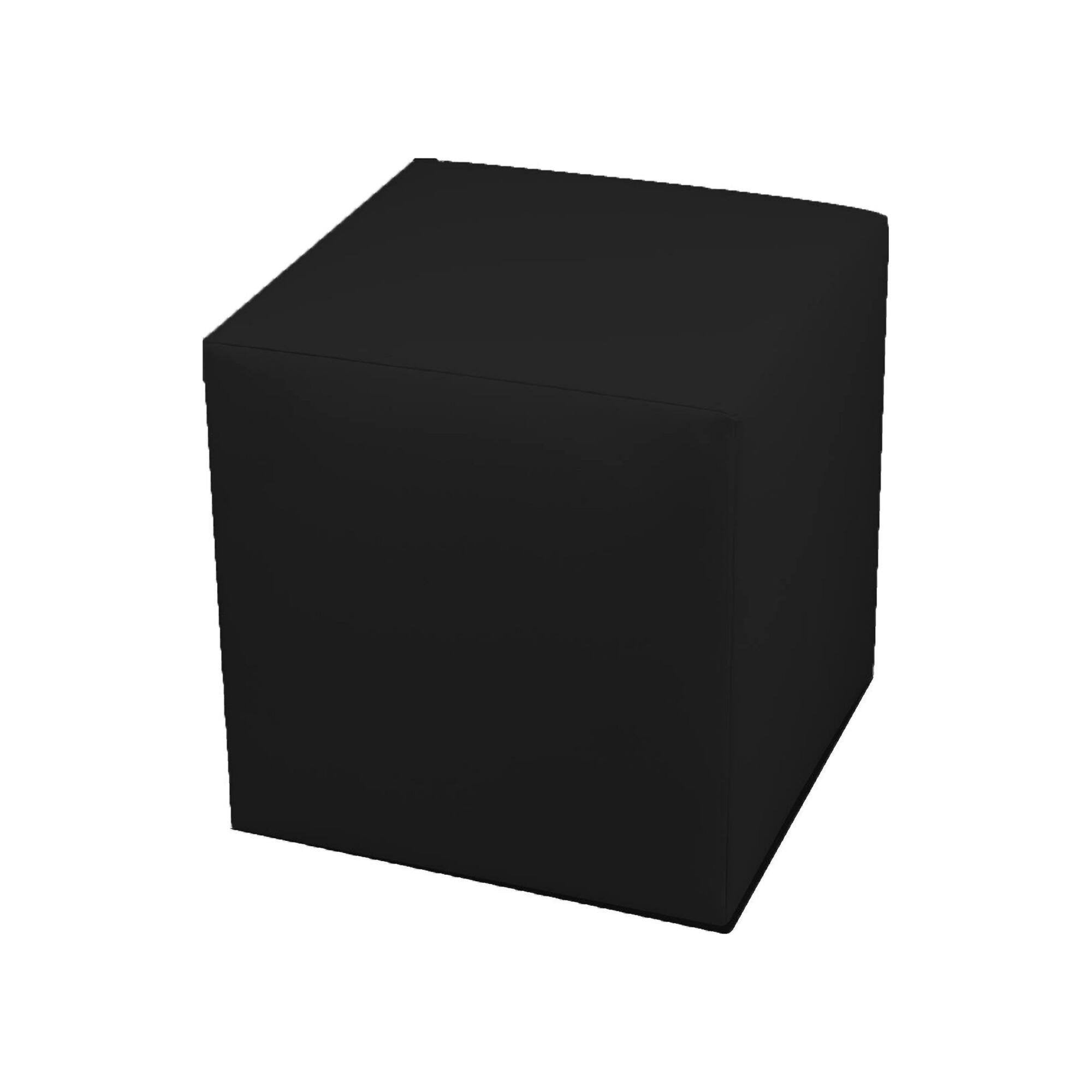 Pouf Accumoli, Poltrona multiuso, Poltroncina sacco, Pouf poggiapiedi, Made in Italy, 40x40 h42 cm, Nero