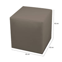 Pouf Accumoli, Poltrona multiuso, Poltroncina sacco, Pouf poggiapiedi, Made in Italy, 40x40 h42 cm, Tortora