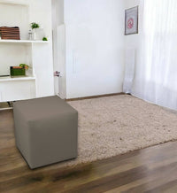 Pouf Accumoli, Poltrona multiuso, Poltroncina sacco, Pouf poggiapiedi, Made in Italy, 40x40 h42 cm, Tortora