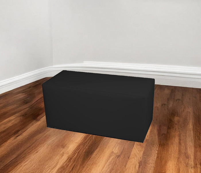 Pouf Bucuresti, Poltrona multiuso, Poltroncina sacco, Pouf poggiapiedi, Made in Italy, 90x40 h42 cm, Nero