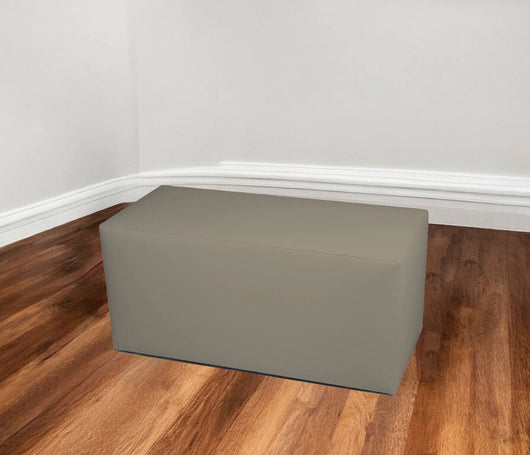 Pouf Bucuresti, Poltrona multiuso, Poltroncina sacco, Pouf poggiapiedi, Made in Italy, 90x40 h42 cm, Tortora