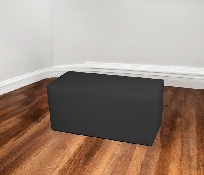 Pouf Bucuresti, Poltrona multiuso, Poltroncina sacco, Pouf poggiapiedi, Made in Italy, 90x40 h42 cm, Grigio scuro