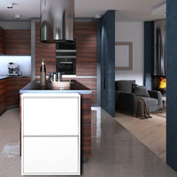 Pattumiera Anella, Porarifiuti salvaspazio, Pattumiera per differenziata con 4 secchi, Cm 60x25h92, Bianco