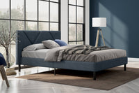 Ikelos, Letto Alla Francese Dimensione Materasso 140x190 cm, blu