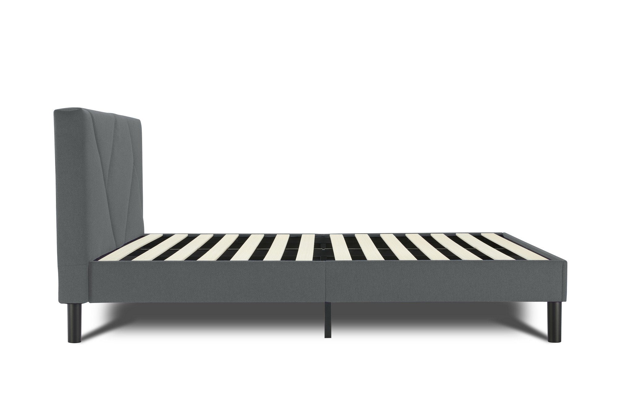 Ikelos, Letto Alla Francese Dimensione Materasso 140x190 cm, Grigio