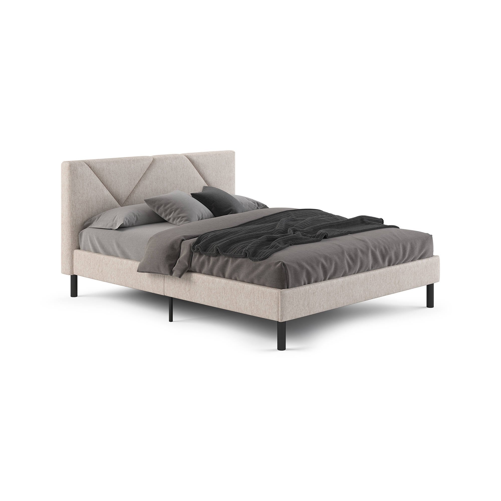 Hypnos, Letto Matrimoniale Dimensione Materasso 160x200 cm, Beige