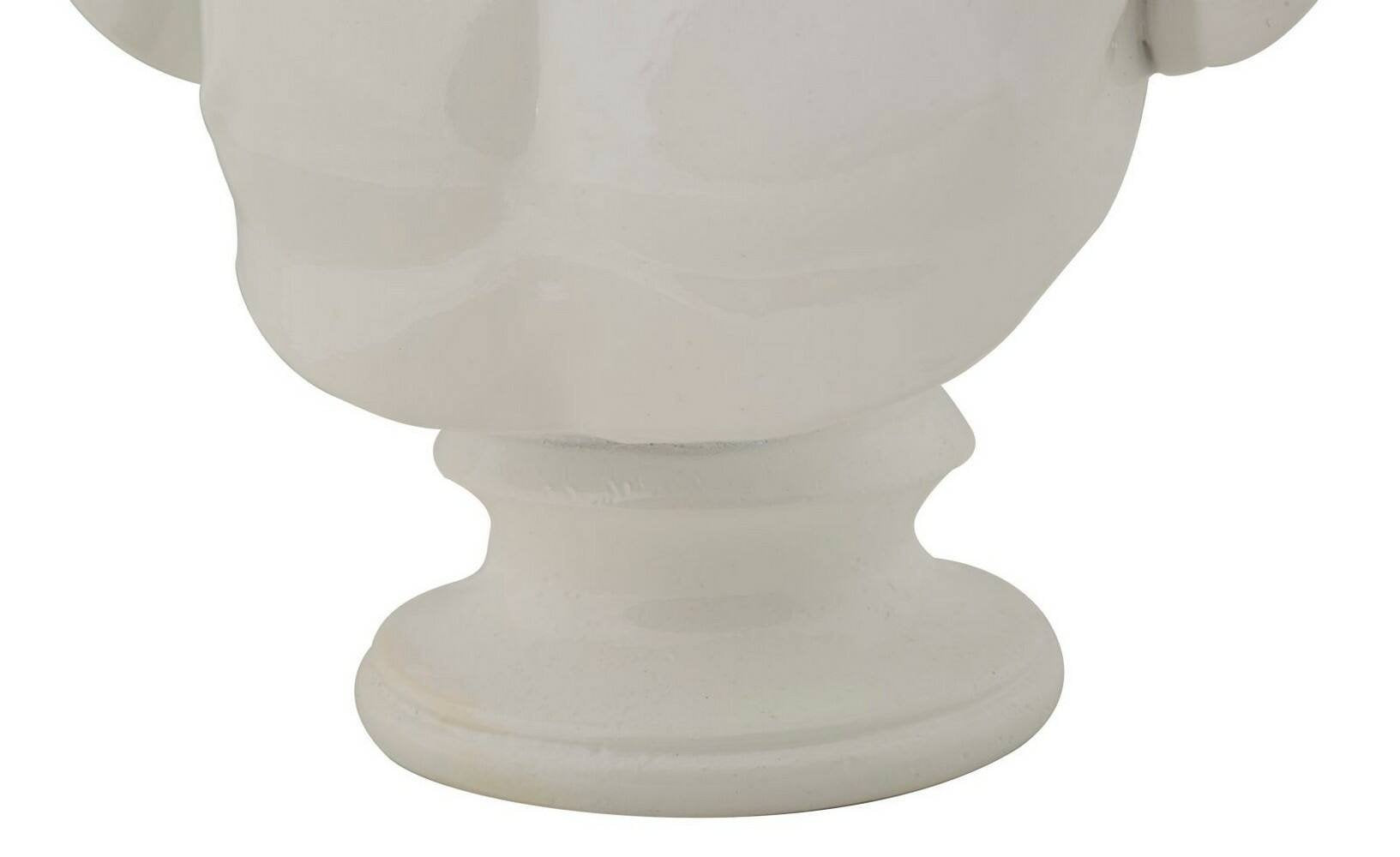 Oggettistica Encausto, Complemento d'arredo, Articolo decorativo, Accessorio d'arredo, 18x13 h25 cm, Bianco