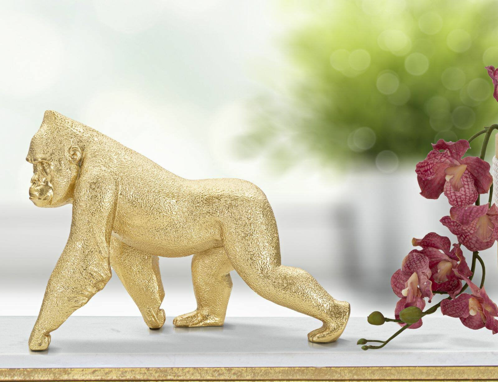 Oggettistica Guazzo, Complemento d'arredo, Articolo decorativo, Accessorio d'arredo, 30x12 h22 cm, Oro