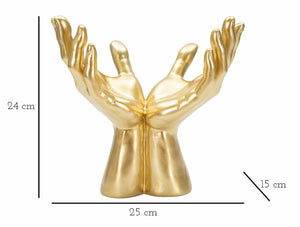 Oggettistica Arabica, Complemento d'arredo, Articolo decorativo, Accessorio d'arredo, 25x15 h24 cm, Oro