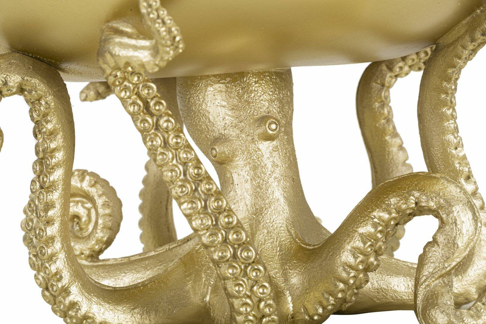 Oggettistica Roy, Complemento d'arredo, Articolo decorativo, Accessorio d'arredo, 30x30 h18 cm, Oro