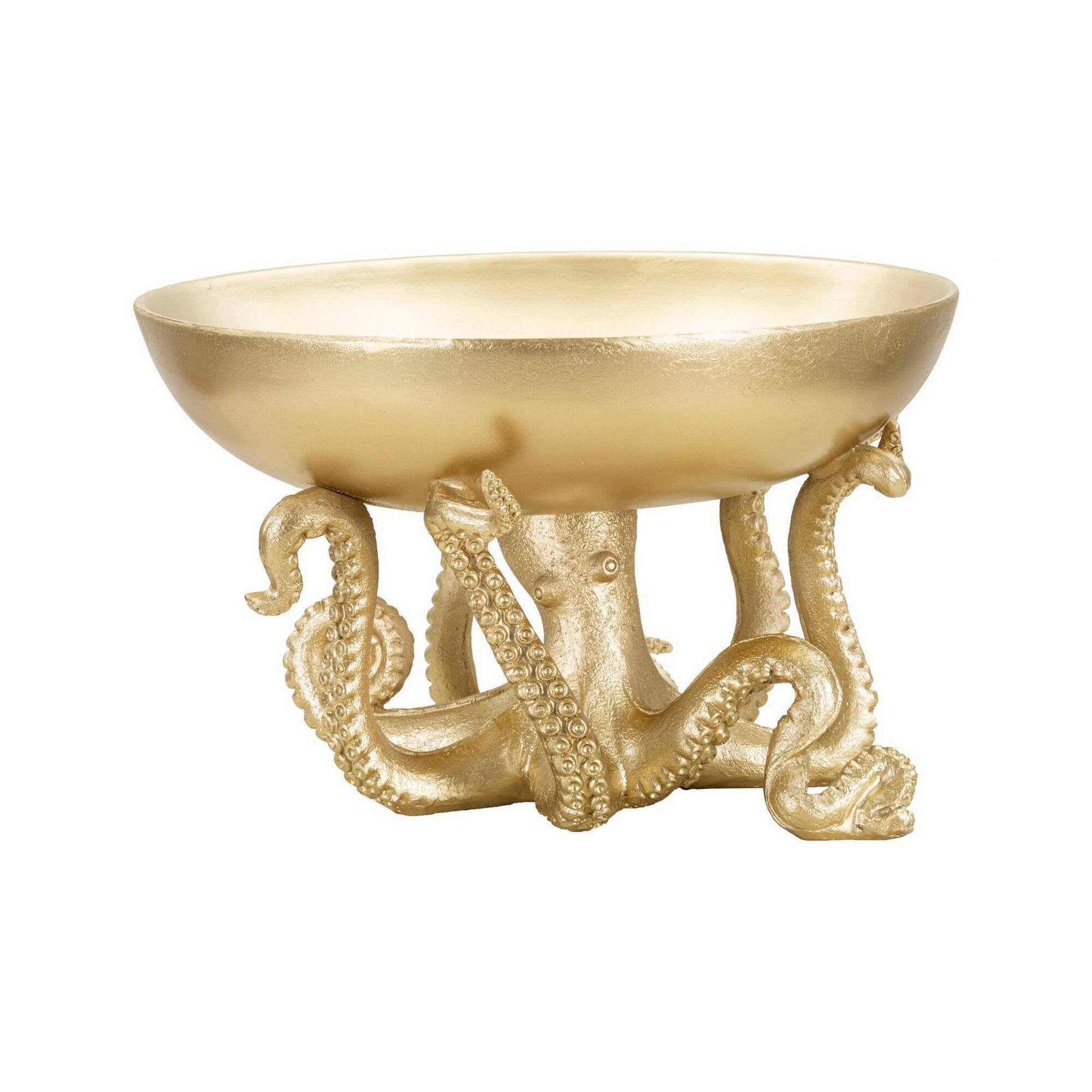 Oggettistica Roy, Complemento d'arredo, Articolo decorativo, Accessorio d'arredo, 30x30 h18 cm, Oro