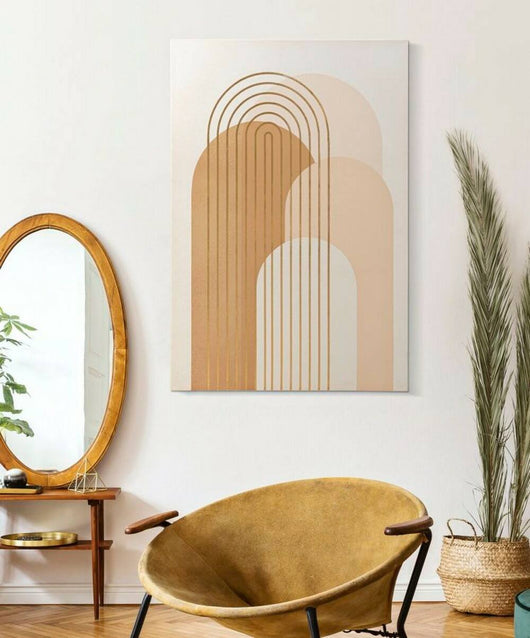 Quadro Proto, Dipinto da parete, Pannello ornamentale, Accessorio decorativo, 80x3 h120 cm, Multicolore