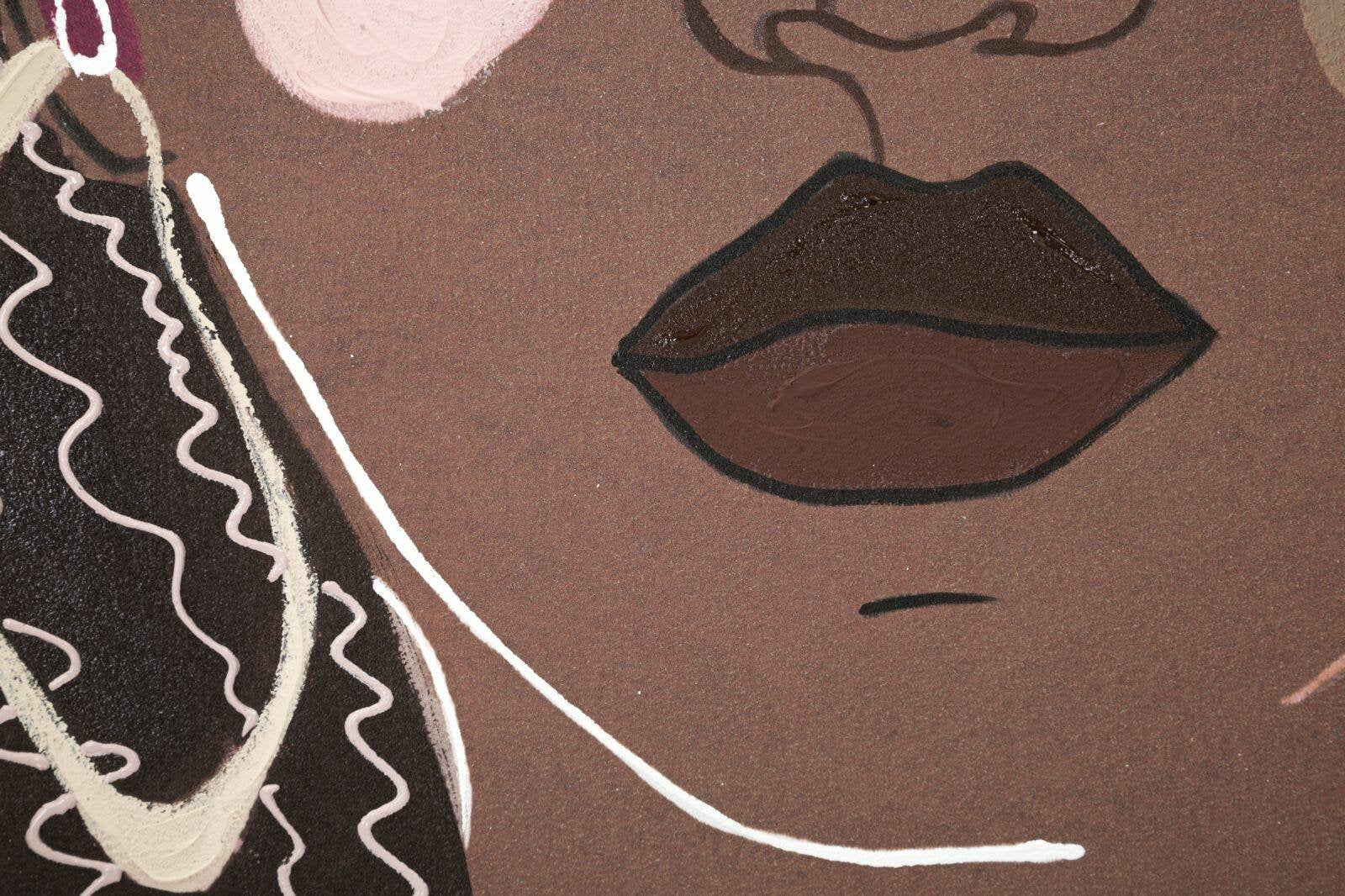 Quadro Eduardo, Dipinto da parete, Pannello ornamentale, Accessorio decorativo, 80x3 h100 cm, Marrone