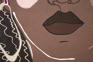 Quadro Eduardo, Dipinto da parete, Pannello ornamentale, Accessorio decorativo, 80x3 h100 cm, Marrone