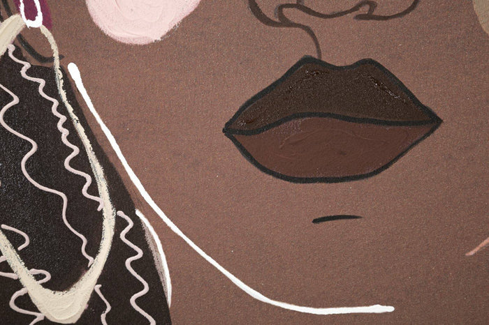 Quadro Eduardo, Dipinto da parete, Pannello ornamentale, Accessorio decorativo, 80x3 h100 cm, Marrone