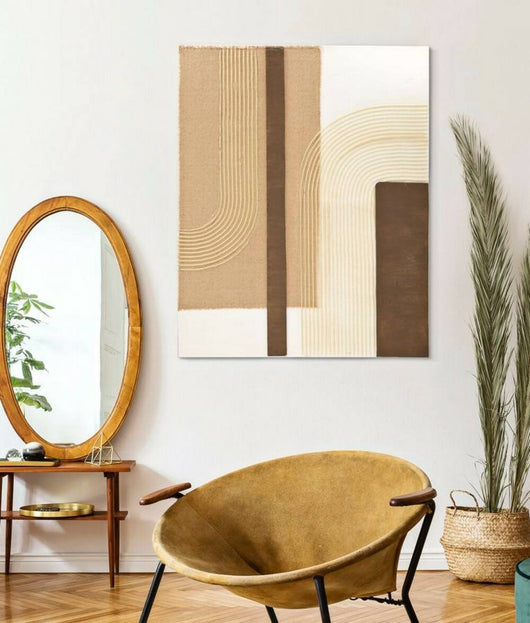 Quadro Fondoro, Dipinto da parete, Pannello ornamentale, Accessorio decorativo, 80x3 h100 cm, Multicolore