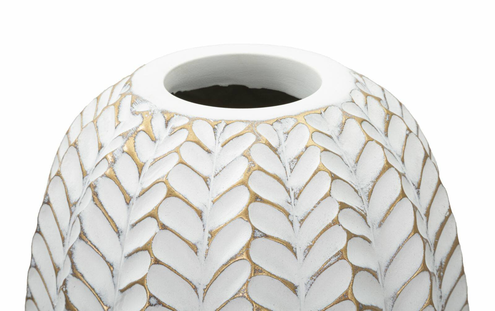 Oggettistica Whitechapel, Complemento d'arredo, Articolo decorativo, Accessorio d'arredo, Bianco e Oro, 19x19 h46 cm