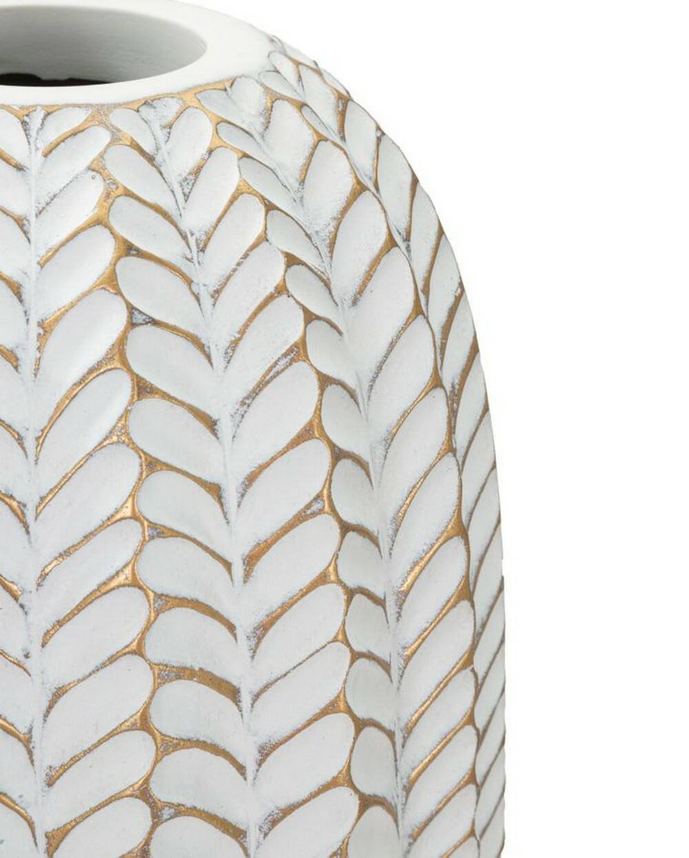 Oggettistica Whitechapel, Complemento d'arredo, Articolo decorativo, Accessorio d'arredo, Bianco e Oro, 19x19 h46 cm