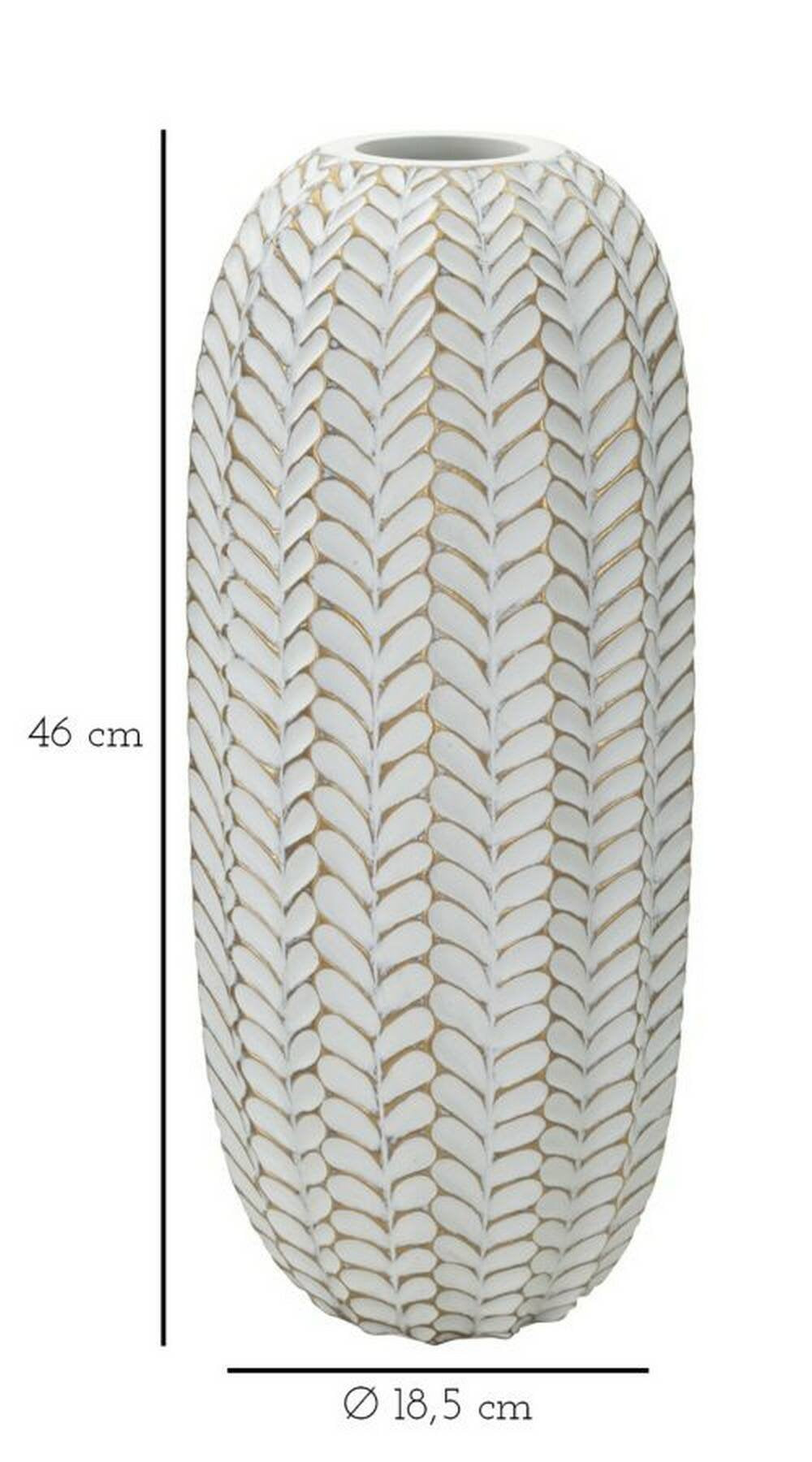 Oggettistica Whitechapel, Complemento d'arredo, Articolo decorativo, Accessorio d'arredo, Bianco e Oro, 19x19 h46 cm