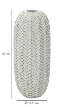 Oggettistica Whitechapel, Complemento d'arredo, Articolo decorativo, Accessorio d'arredo, Bianco e Oro, 19x19 h46 cm