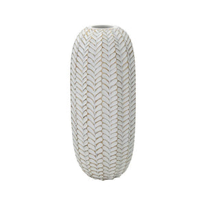 Oggettistica Whitechapel, Complemento d'arredo, Articolo decorativo, Accessorio d'arredo, Bianco e Oro, 19x19 h46 cm