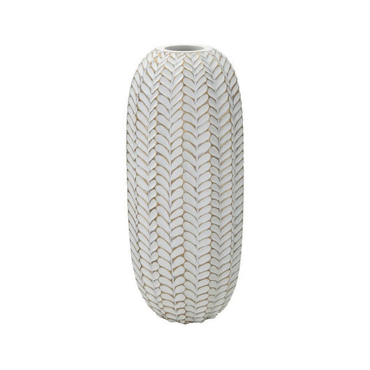 Oggettistica Whitechapel, Complemento d'arredo, Articolo decorativo, Accessorio d'arredo, Bianco e Oro, 19x19 h46 cm