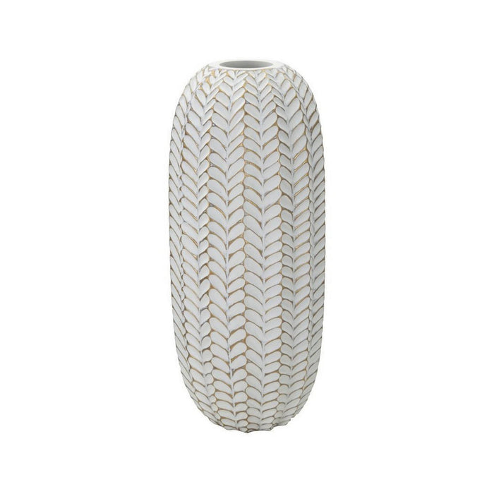 Oggettistica Whitechapel, Complemento d'arredo, Articolo decorativo, Accessorio d'arredo, Bianco e Oro, 19x19 h46 cm