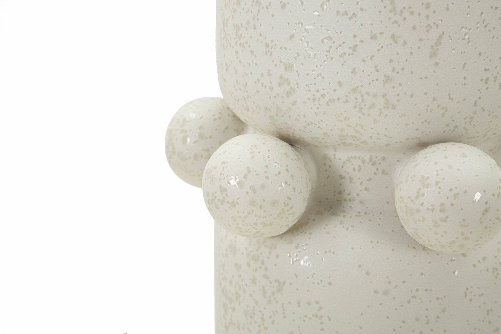 Oggettistica Tom, Complemento d'arredo, Articolo decorativo, Accessorio d'arredo, Crema, 16x16 h41 cm