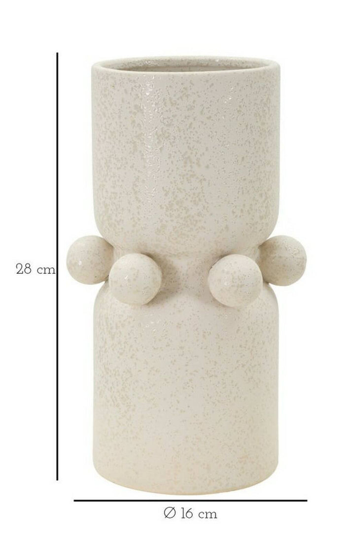 Oggettistica Tom, Complemento d'arredo, Articolo decorativo, Accessorio d'arredo, Crema, 16x16 h28 cm