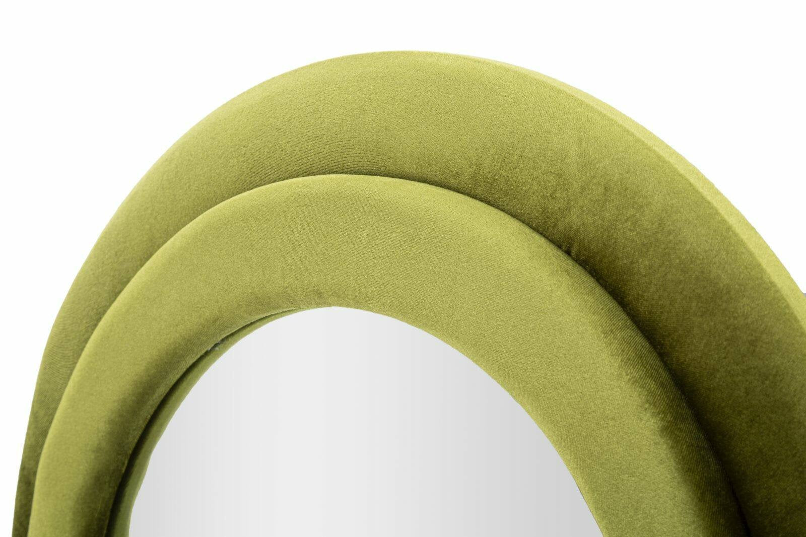 Specchio Marylin, Specchiera, Articolo d'arredo a muro, Decorazione con specchio, 60x4 h160 cm, Verde